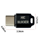 USB C MIC Blockers Lightweight Privacy Protector Multifunction Microphone Sound Security Lock for Laptops Smartphones Tablets