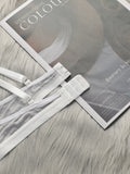Women's thin without steel ring lifting and gathering gray sexy ultra short underwear triangle underwear set YS2731