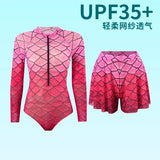 2025 New Sexy Print One Piece Swimsuit Women Swimwear Monokini Long Sleeve Bathing Suit Female Bodysuit Surfing Swim Wear Beach