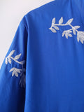 Foridol Lantern Sleeve Spring Summer Women Dress Embroidery Loose Midi Casual Vestidos 2025 Wrist Sleeve Royal Blue Sundress