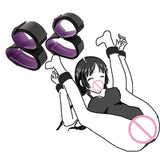 Cosplay Sex Leather Bondage Kit BDSM Restraints Fetish Erotic Sex Toys Couples Women Bandage Slave Collars  Handcuffs Adult Game