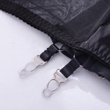 Toucheart 5-Pieces Erotic Lingerie Sexy Hip Skirt For Women Mesh Patchwork Hollow Out See-Through Lure Garters Underwear Suit