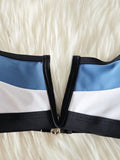 S - XL Splicing V Shaped Thong Bikini Women Swimsuit Female Swimwear Two Pieces Bikini Set Bather Push Up Bathing Suit Swim Lady
