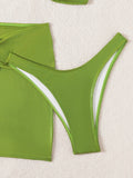 DEKA Green Micro Bikini Set Women Swimsuit Female Swimwear with Skirt Brazilian Bikinis Halter Beachwear Bathing Suit Biquini