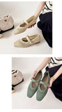 Women Leisure Flats Breathable Mesh Spring Summer Flat Shoes For Female Daily Walking Shoes Square Toe Ladies Fashion Footwear