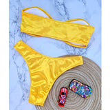 New Sexy Bandeau Strapless Bikini Female Swimsuit Women Swimwear Two-pieces Bikini set Padded Bather Bathing Suit Swim V4647D