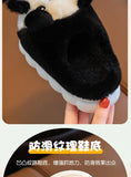 Cartoon Panda Plush Pajamas Robes Anime Adult Nightgown Winter Long Sleeve Night Dress Halloween Party Comfy Kawaii Girl Slipper