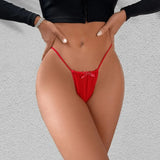 1pcs Low Rise Fashion Panties Sexy Women G-string Bow Thin Strap Sexy Lingerie Breathable Female Underwear Ladies Thongs T-back