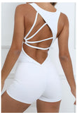 Padded Jumpsuit Sport Women Yoga Bodysuit Fitness Wear Gym Sportswear High Elastic Workout Running Clothes