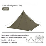 Naturehike Ultralight Camping Tent Chimney Window Teepee Pyramid