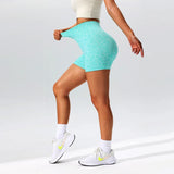 Trendy Sexy Leopard Women Yoga Shorts Seamless Sportswear Woman Gym Workout Shorts Fitness High Waist Tummy Control Leggings
