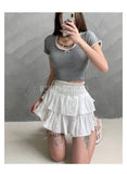 Cake Skirt White Fluffy High Waisted Girlish Style Short Half Skirt Black Ballet Skirt Fashion Sweet Korean Women 2026 New 55OK