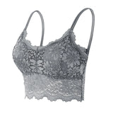 Women's Lace Bra Top Comfortable Bralette Solid Color Sexy Underwear Vest Female Hollow Out Wireless Lingerie Seamless Brassiere