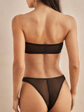 1/2 Thin Cup Sexy Strapless Bra Lace patchwork Wireless Push up bra Breathable back and Comfortable Unlined Bandeau lingerie