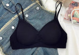 Deep Plunge Lingerie Cross Back Straps Summer Invisible Bralette Thin Cup, Adjustable U Back Support Balconette Bra Cool Comfort