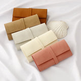 Portable Jewelry Case Roll Bag Foldable Travel Organizer Bags Earrings Rings Necklaces Brooches Storage Bag For Women Girls