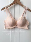 Summer Hot Sale! Front Closure Compression Bra for Small Bust - Sexy Lace Back Push Up Bralette, Lightweight Invisible Comfort