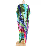 2026 New Colorful Kaftan Tunic Beach Dress Beach Wear Beachwear Beach Cover Up Cover-upsLoose Maxi Dress Female Women V4428