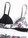 Tropical Print Bikini 2026 Women Drawstring Swimwear Female Push Up Swimsuit Beachwear Bathers Bathing Swimming Swim Suit