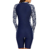 Women's Long Sleeve Rashguard Swimsuit One Piece pro Sports 2025 Femme Swimwear Boyleg Knee-Length Surf Beach Wear Bathing Suit