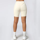 Yoga Shorts Women Fitness Shorts V-shaped Waist Running Cycling Shorts Breathable Sports Leggings Workout Gym Shorts