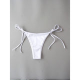 Sexy Satin Halter Brazilian Padded Bikini Female Swimsuit Women Swimwear Two-Pieces Bikini Set Bather Bathing Suit Swim V4966S