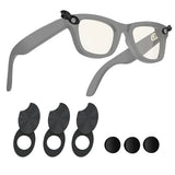 Smart Glasses LED Light Blocking Stickers Fit for Meta Sliding Reusable Adhesive Eyeglass Camera Cover Black