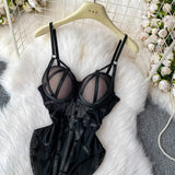 MOYISU Women's Sexy Summer Bodysuit Halter See Through Mesh Lingerie Push Up Pads Euro Style Boho Chic Shapewear Hot Item AU Hot