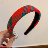 New Year's Christmas Red Hair Bands Fall Winter Popular Wide Edge Pressure Hairpin Headband Headdress Hair Accessories for Women