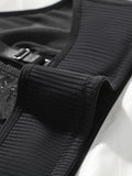Stainless steel bra black women's underwear sexy Lingerie lace bra daily minimalist girl vest MR3514