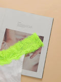 Women's sexy patchwork lace thong with low waist, seamless, breathable, antibacterial, easy to wash and dry underwear C3307