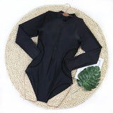 2024 Women One Piece Swimsuit Surfing Sport Swimsuit Long Sleeves Swimwear Print Monokini Bathing Suit Tropical Bodysuit Female