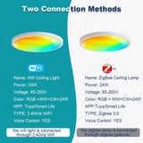 Tuya Wifi/Zigbee Ceiling Light RGBCW Led Ceiling Lamp Livingroom Home Decoration Smart Lamp For Smart Life APP Alexa Google Home