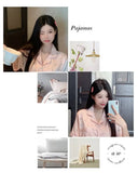 Women's padded pajamas spring and summer three-piece silk home clothes can be worn outside