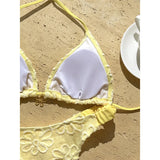 2026 Flower Printed Halter Bikini Women Swimwear Female Swimsuit Two-Pieces Bikini Set Brazilian Bather Bathing Suit Swim V8270