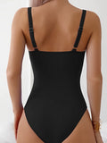 2026 Cut Out Ruched Front Swimsuit One Piece Swimwear Women Sexy Bathers Bathing Swimming Swim Suit Female Beachwear XXL