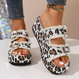 Women Summer Slippers Roman Style Open Toe Sandals Vacation Bohemian Shoes for Womens Thick Soled Platform Flat Slides Zapatos