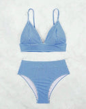 2026 Triangle Bikinis High Waist Strappy Swimsuit Women Sexy Striped Swimwear Female Bathers Swimming Bathing Swimming Swim Suit
