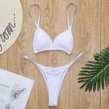 New Sexy Mini Bikini Female Swimsuit Women Swimwear Two-Pieces Bikini Set Sequins Padded Bather Bathing Suit Swim Lady V2043P