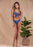 2026 Sexy Bikini Bandeau Women Blue Print Bowknot Swimwear Swimsuit Bikinis Set Bathing Suit Beach Bikini Female Removable Strap