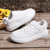 Plus Size 43 Thick Bottom White Sneakers Women Fashion Lace Up Platform Sport Sneaker Woman Non Slip Breathable Tennis Shoes