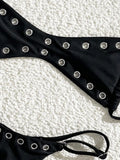 XS - L Metal Rings Mini Micro Thong Bikini Women Swimwear Female Swimsuit Two-pieces Bikini Set Bather Bathing Suit Swim Lady