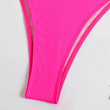 DEKA Triangle Bikini Set Womens Solid Sexy Lingerie Swimwear Tie Side Thongs Beachwear Fashion Swimsuit Bathing Suit