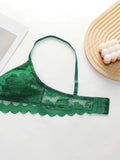 Women's sexy embroidered flower lace lingerie without steel ring gathered push up straps adjustable for daily comfort bra MR2686