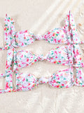Miyouj Glitter Fabric Bikinis 2026 Sexy Bikini Set Folds Swimsuit Female Halter Bathing Suit Women Swimwear New Beachwear