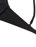 New pleated hard cup sexy bikini solid color swimsuit women's separate strap support vacation adjustable halter bikini