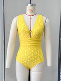 2026 High Quality One Piece Swimsuit Floral Ruffle Printed Push Up Women Bikini Set Swimwear Slimming Bathing Suit Beach Wear