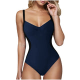 Black One Piece Swimsuit Women Swimwear 2026 New Solid Lace Up Bodysuit Monokini Sexy Slim Thong Brazilian Beach Bathing Suit XL