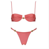 3Pcs Micro Bikini 2026 New Swimwear Women Swimsuit Sexy Brazilian Bikini Set Printed Thong Beachwear Bathing Suit Female Biquini