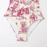 2026 New Arrival Push Up Women Bikini Set Floral Printed Ruffle Bikinis Strappy Bandage Swimwear Brazilian Biquini Bathing Suit